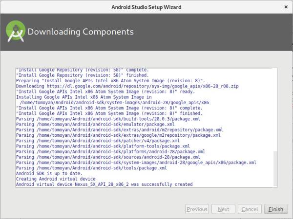 Downloading Components - Finish