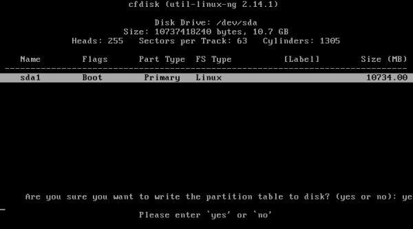 cfdisk (util-linux-ng) - yes