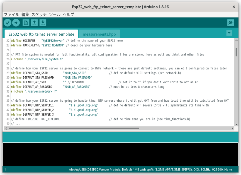 Esp32_web_ftp_telnet_server_template - Arduino IDE 001