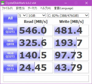 CrystalDiskMark Samsung SSD 840 Pro 512GB