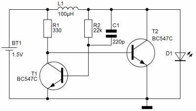 Flashlite with Joule Thief