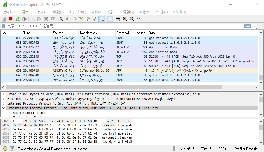 wireshark linux local capture