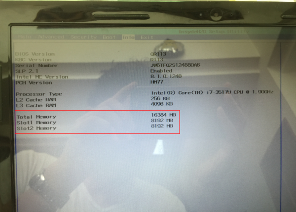 BIOS Total Memory