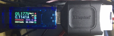 消費電力 Kingston UHS-II SD Reader USB Device (USB 3.0)