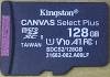Kingston 128GB microSDXC UHS-I U1 V30 A1