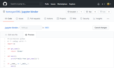 GitHub Create My Binder 006