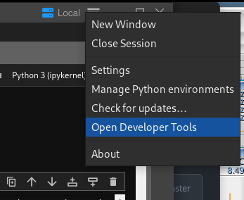 Open Developer Tools